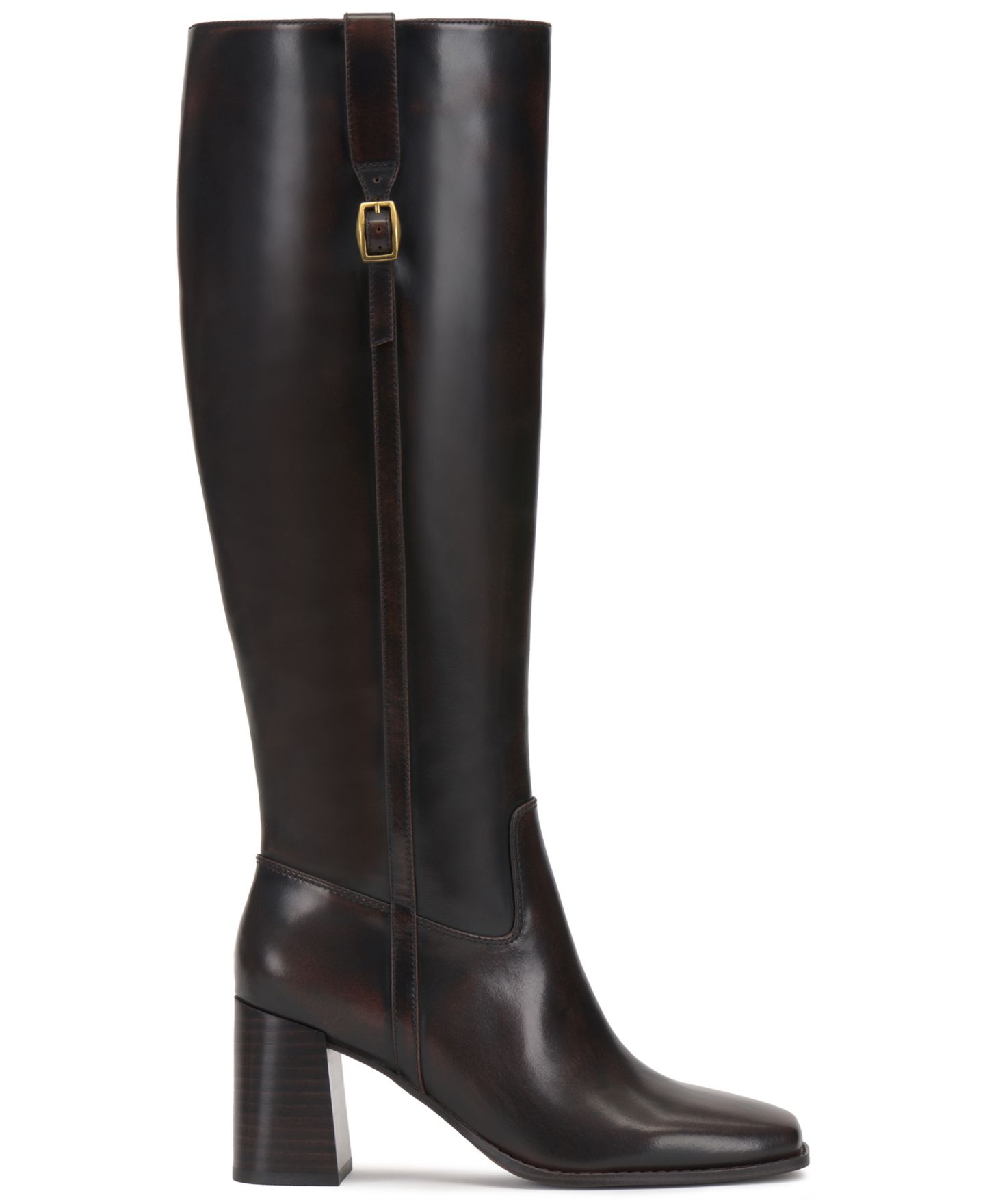 Женские ботинки Vince Camuto Sorana Regular & Wide-Calf Block Heel Riding, цвет: Кожаный — фото 2