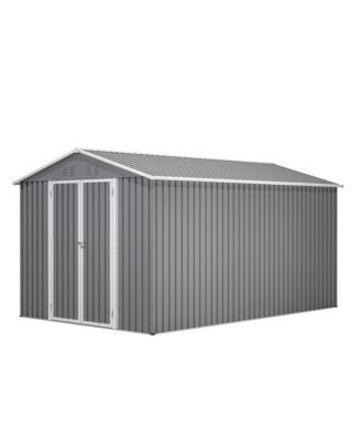 8 x 12 Feet Outdoor Storage Shed, Aluminium Frame and Lockable Doors
