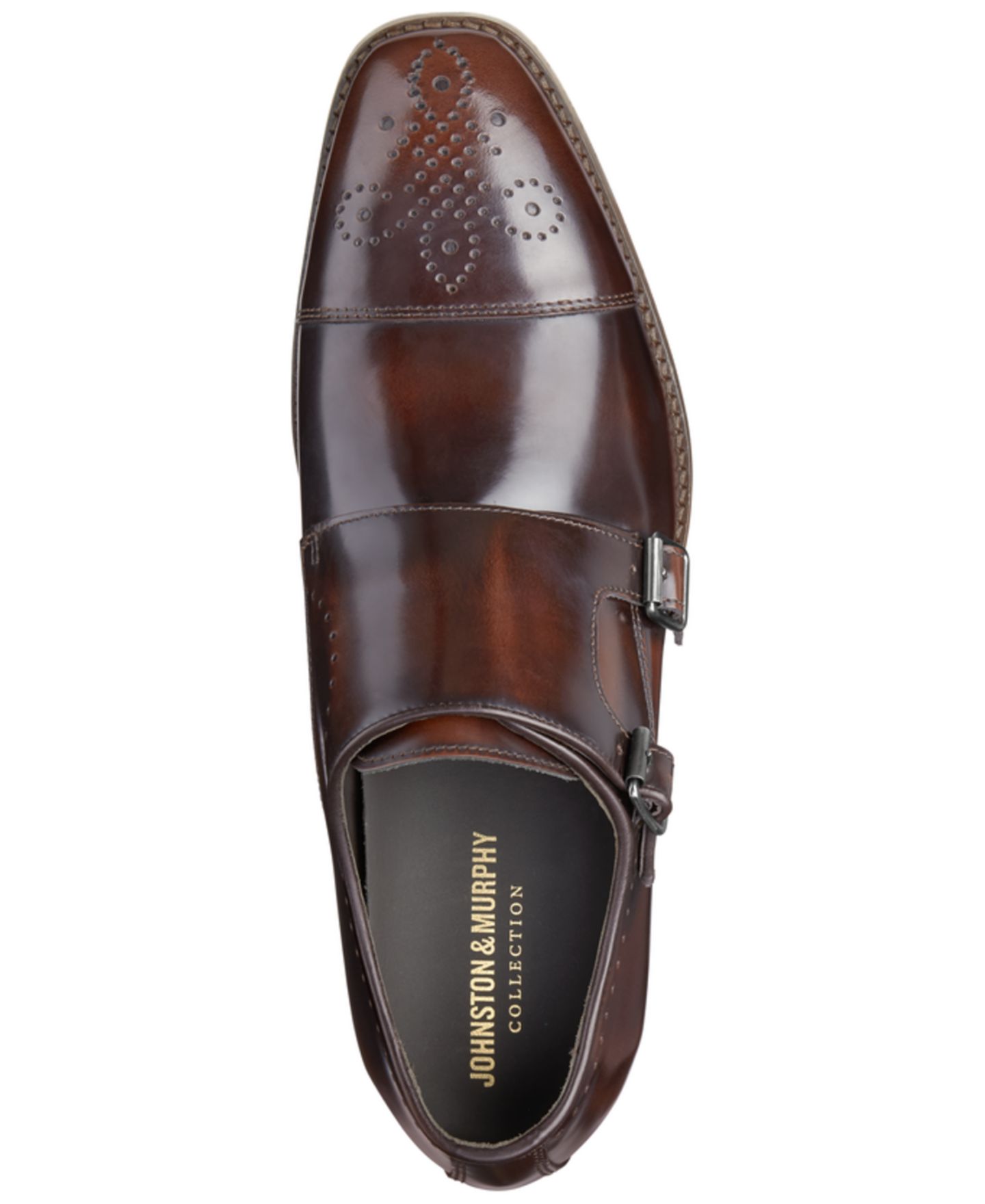 Обувь Johnston & Murphy Arrister Double Monk Square-Toe Dress Shoes, цвет: Красное дерево — фото 4