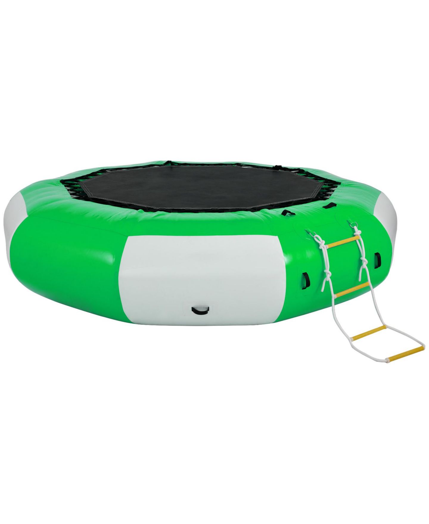 Детская игрушка SEVORLEY 10-Foot Inflatable Water Trampoline with Ladder, 880 Pounds, Ages 6+, цвет: Зелёный / Белый — фото 10