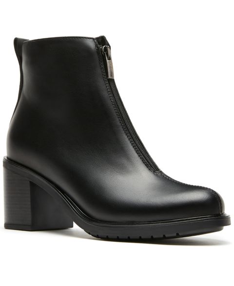 Женские ботинки La Canadienne Lavish City Dry Leather Zipper Booties, цвет: Чёрный