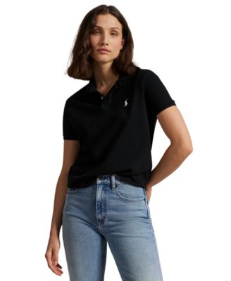 Women's Classic-Fit Mesh Polo Shirt