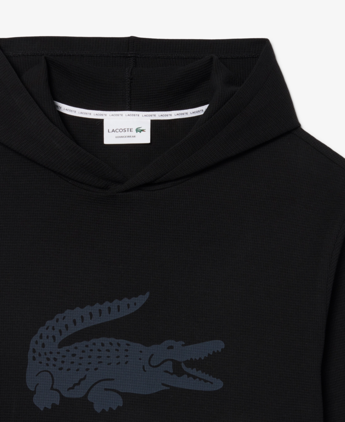 Lacoste Men's Sleep Waffle-Knit Graphic Hoodie
