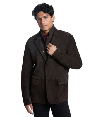 Men's Suede Modern-Fit Blazer
