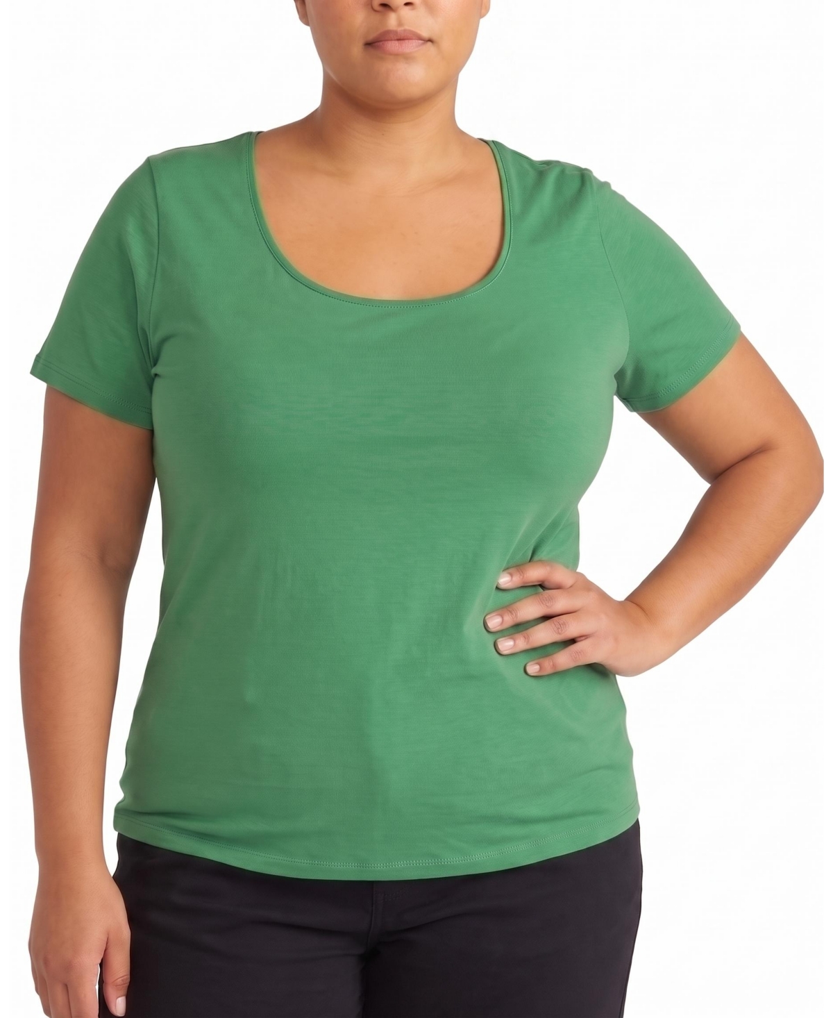 Universal Standard Women's Plus Size Scoop Neck Tee - Clover