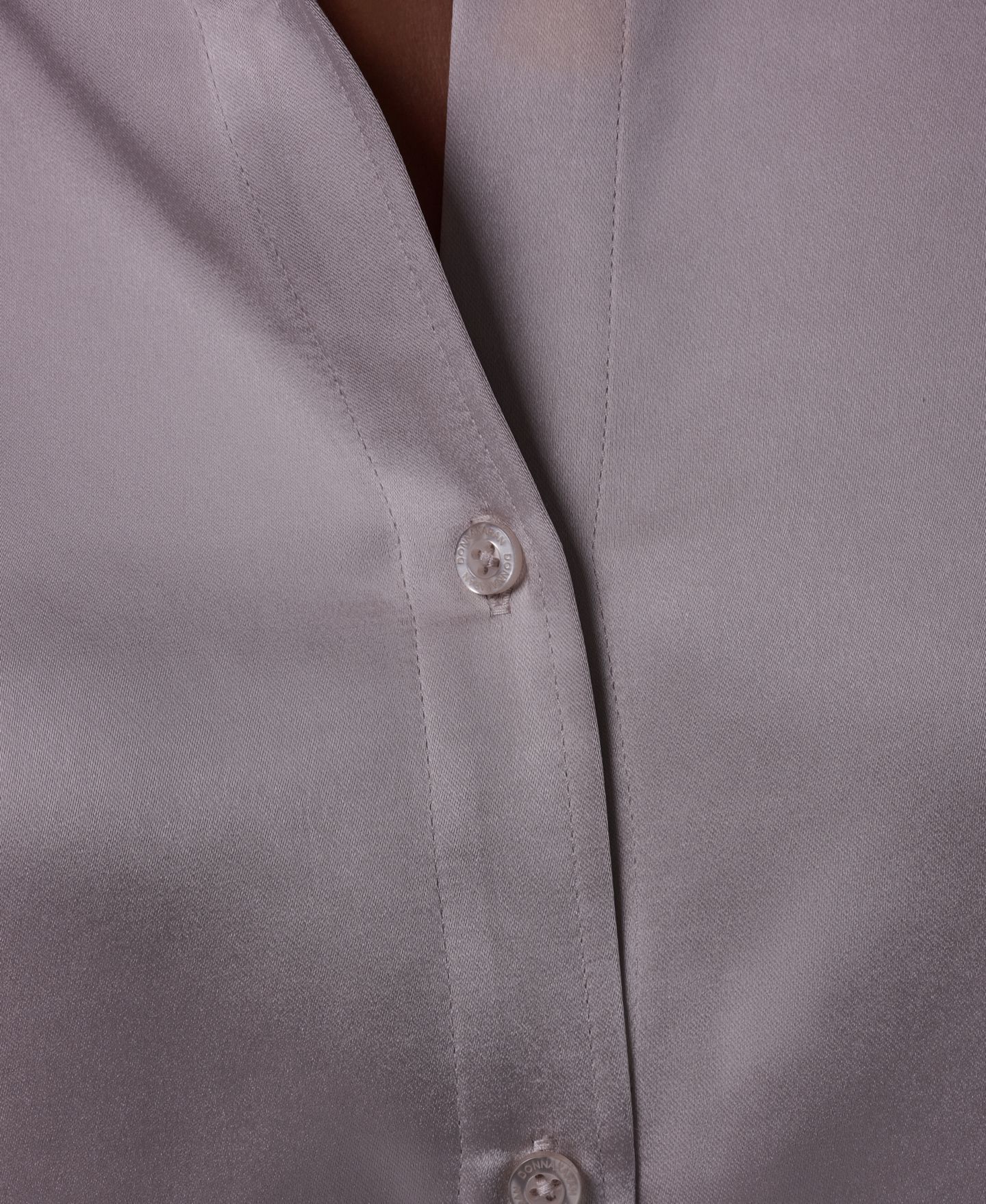 Женская блузка Donna Karan Weekend Satin Long-Sleeve Button-Down, цвет: Vapor — фото 5