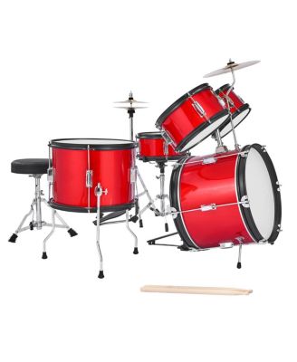 Kids Adjustable 5-Piece Drum Set, Ages 6+