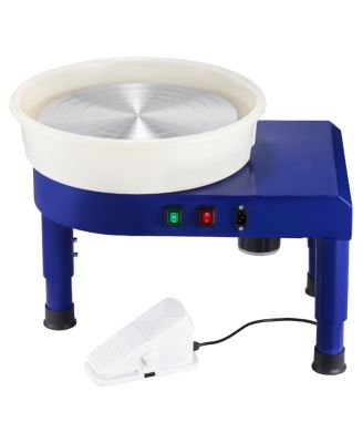 Pottery Wheel for Ceramic Work - 14 Inch 450W Aluminum Alloy Machine with Lift-top Design, Foot Pedal Control, Detachable Basin