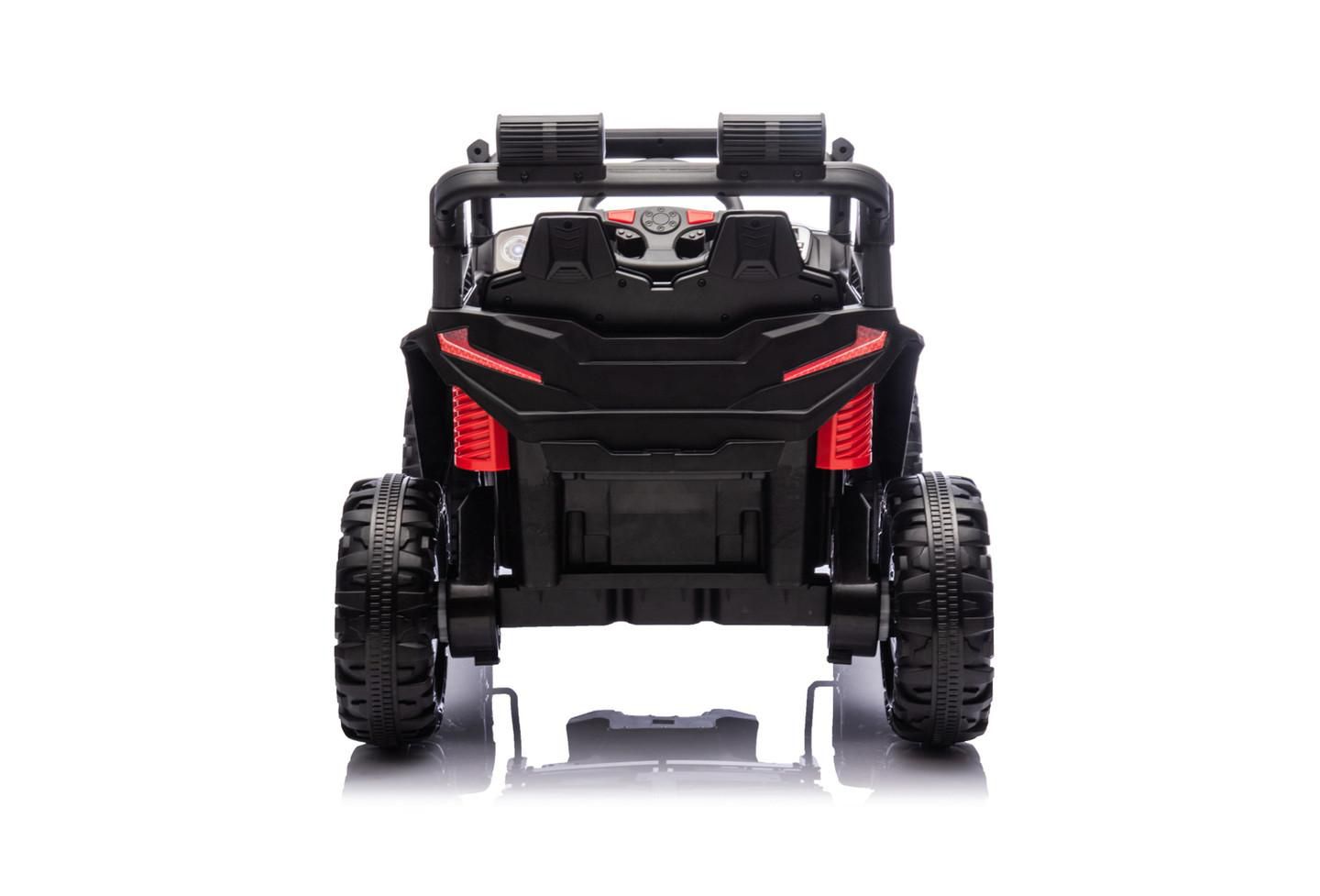 Детская игрушка YOBTOP 24V 400W Kids Ride On Electric UTV - Parents Remote Control, Four-Wheel Suspension, LED Lights, USB and MP3 Music and Bluetooth for Kids, цвет: Чёрный красный — фото 5