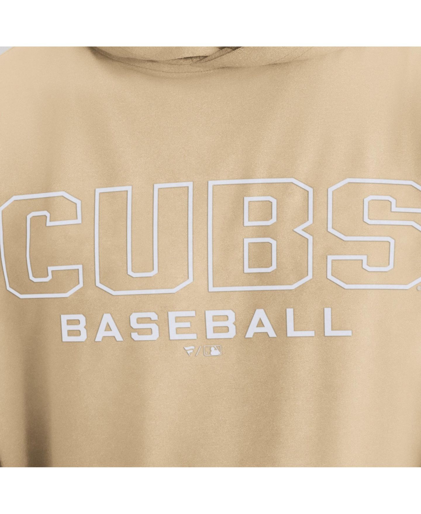 Мужская футболка Fanatics Khaki Chicago Cubs Clutch Long Sleeve Hooded — фото 3