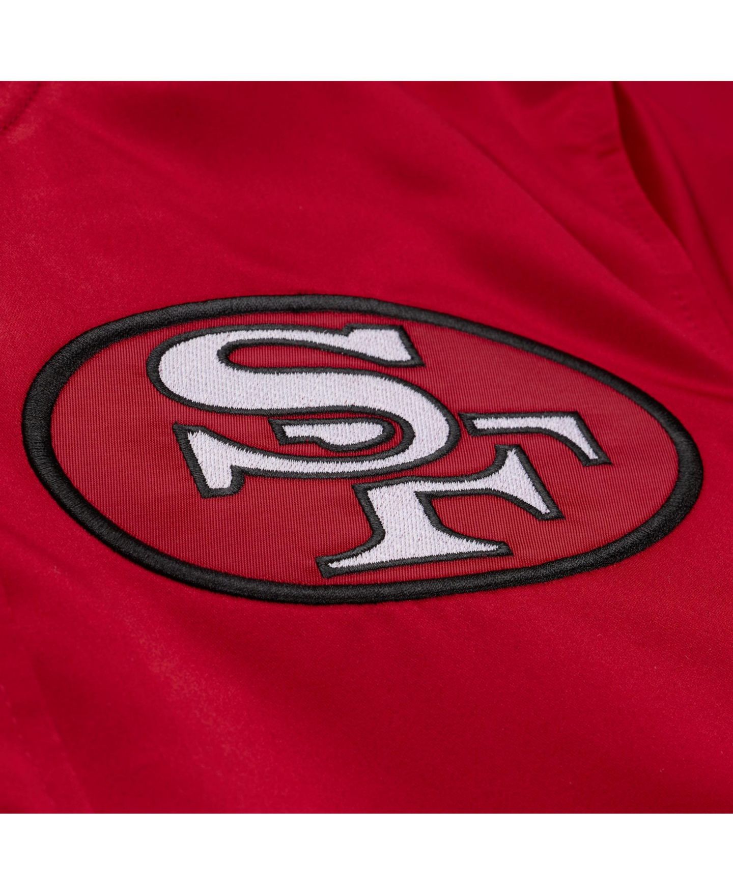 Мужская куртка Mitchell & Ness Scarlet San Francisco 49ers 80th Anniversary Heavyweight Satin Full-Snap — фото 4