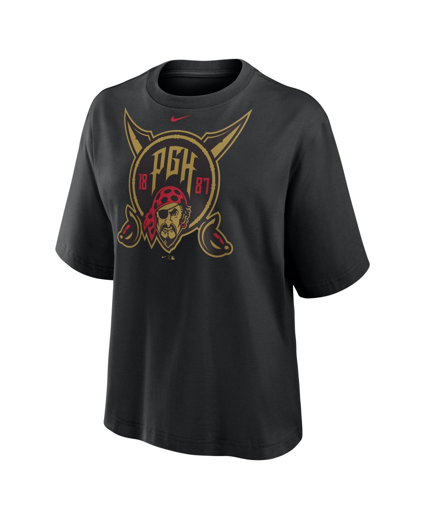 Женская футболка Nike Black Pittsburgh Pirates Premium Essentials Relaxed Boxy — фото 3