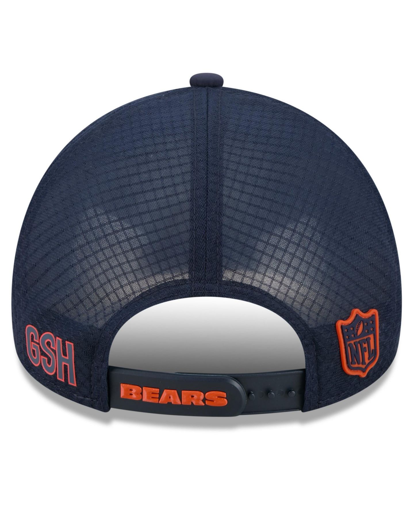 Мужская кепка New Era Navy Chicago Bears 2026 Sideline Apex 9FORTY Adjustable Trucker Hat — фото 3