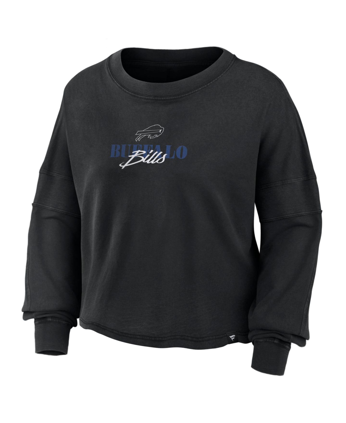 Женский топ Fanatics Black Buffalo Bills Oversized Chop Block Boxy Long Sleeve — фото 3