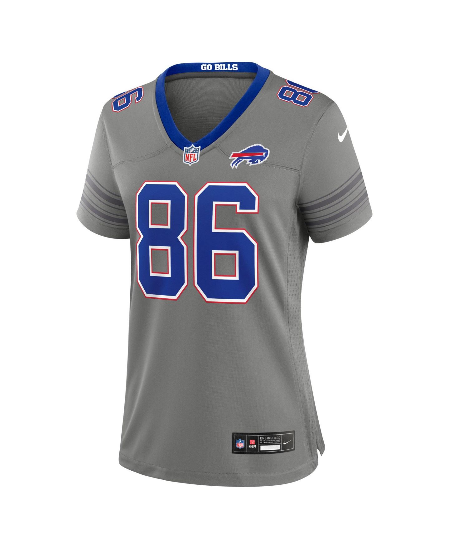 Женский топ Nike Dalton Kincaid Gray Buffalo Bills Nickel City Game Jersey — фото 3
