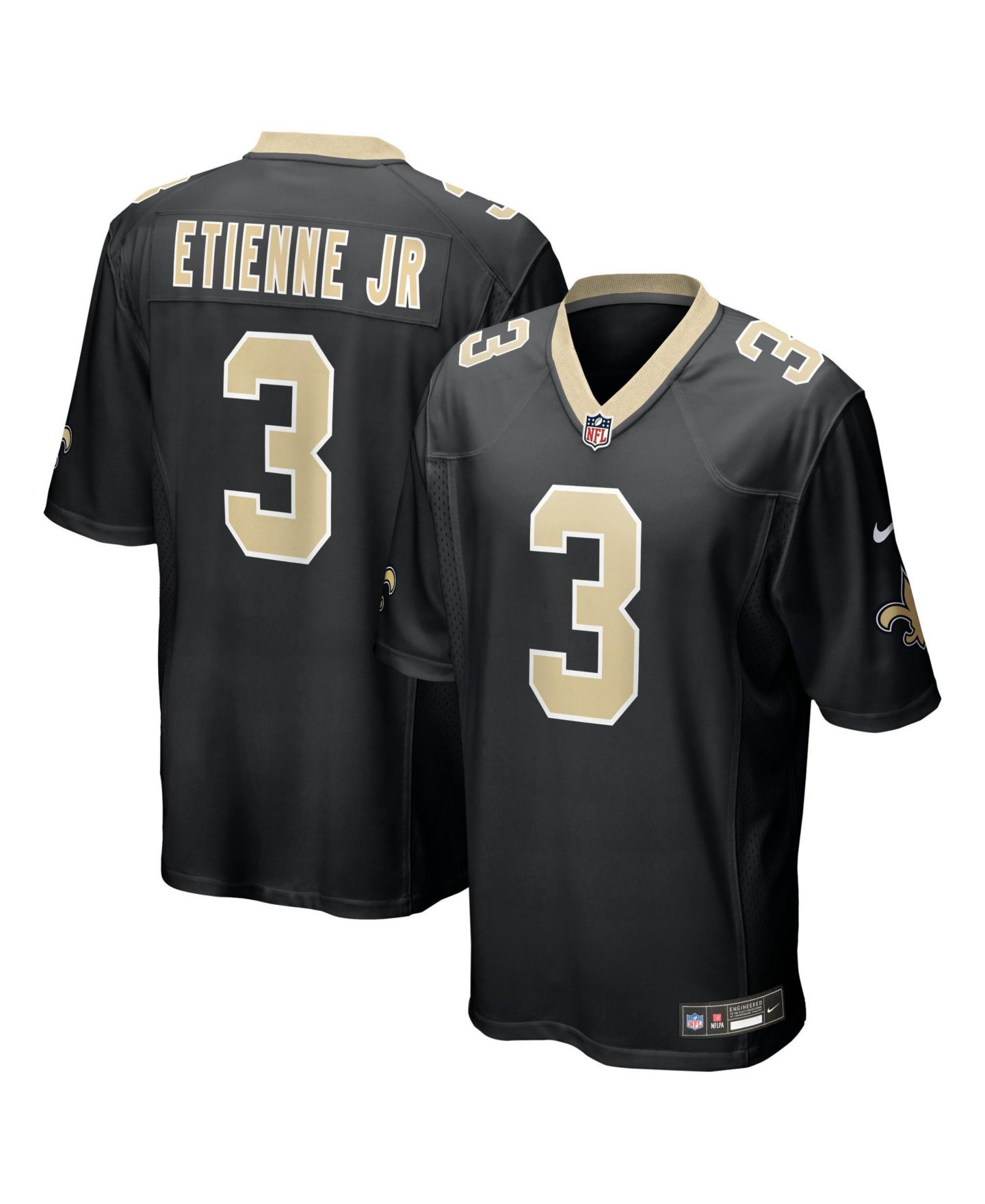 Детское джерси Nike Travis Etienne Jr New Orleans Saints Game, Black — фото 1