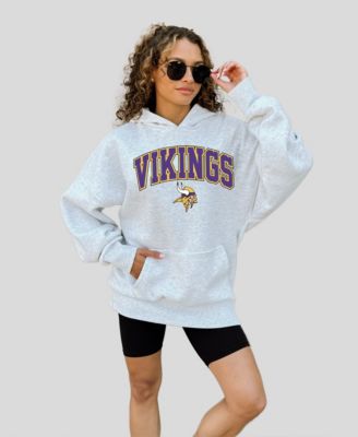 Women's Ash Minnesota Vikings Fan Edition Premium Weight Hoodie