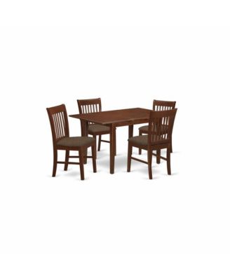 5 Pc Kitchen nook Dining set - Table with a 12in leaf and 4 Dining Chairs