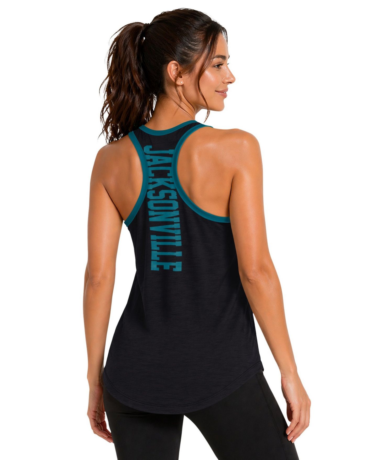 Женский топ G-III 4Her by Carl Banks Black Jacksonville Jaguars Tater II Racerback — фото 4