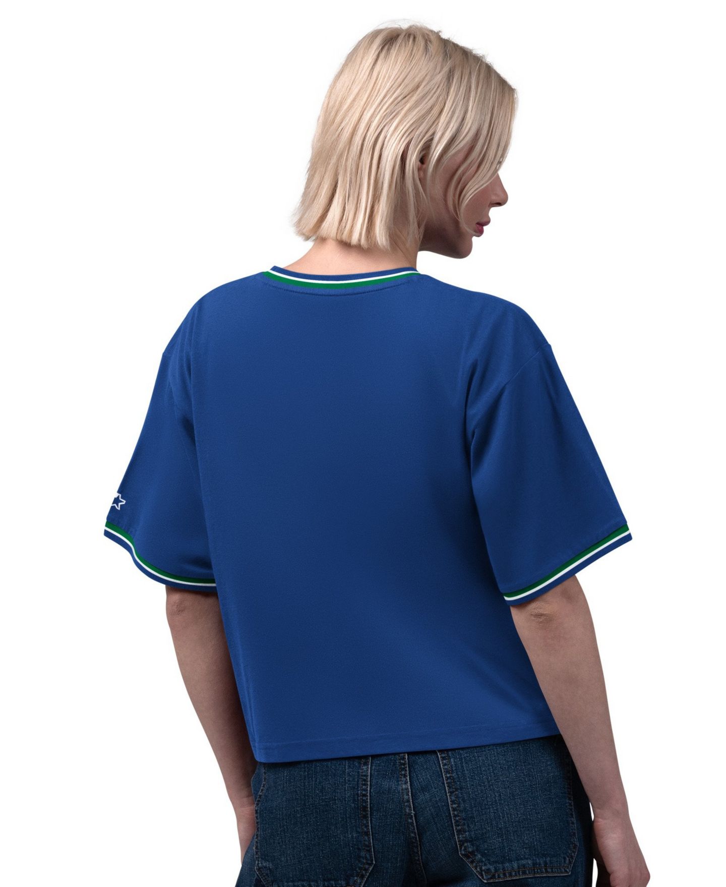 Женская футболка Starter Royal Seattle Seahawks Ace Cropped — фото 3