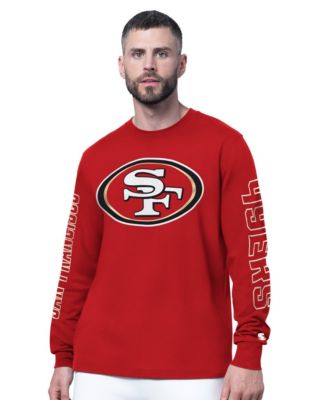 Men's Scarlet San Francisco 49ers Clutch Hit II Long-Sleeve T-Shirt