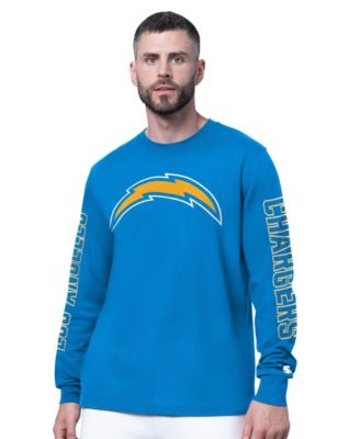 Men's Powder Blue Los Angeles Chargers Clutch Hit II Long-Sleeve T-Shirt