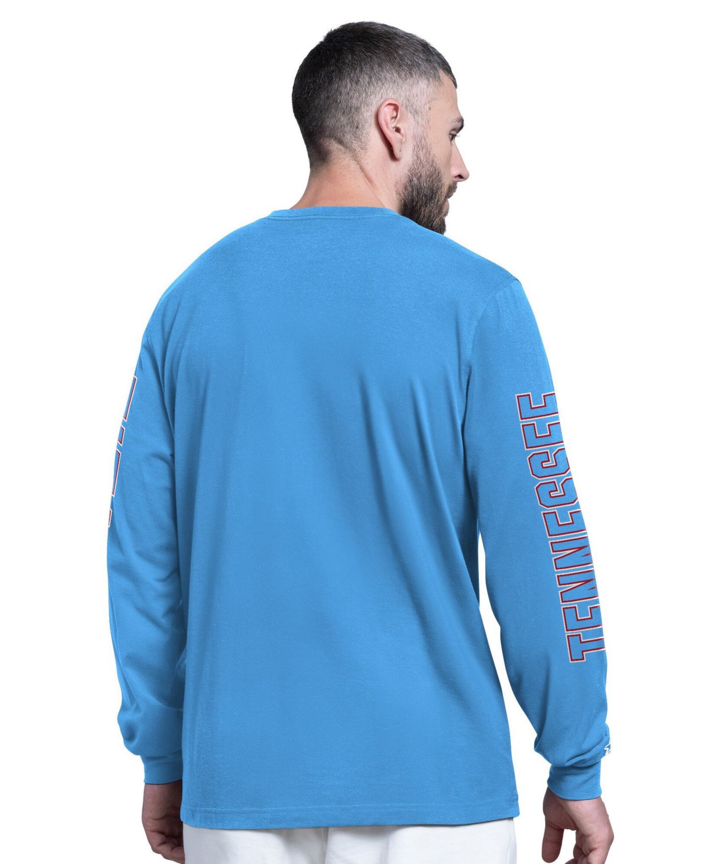 Мужская футболка Starter Light Blue Tennessee Titans Clutch Hit II Long-Sleeve — фото 4