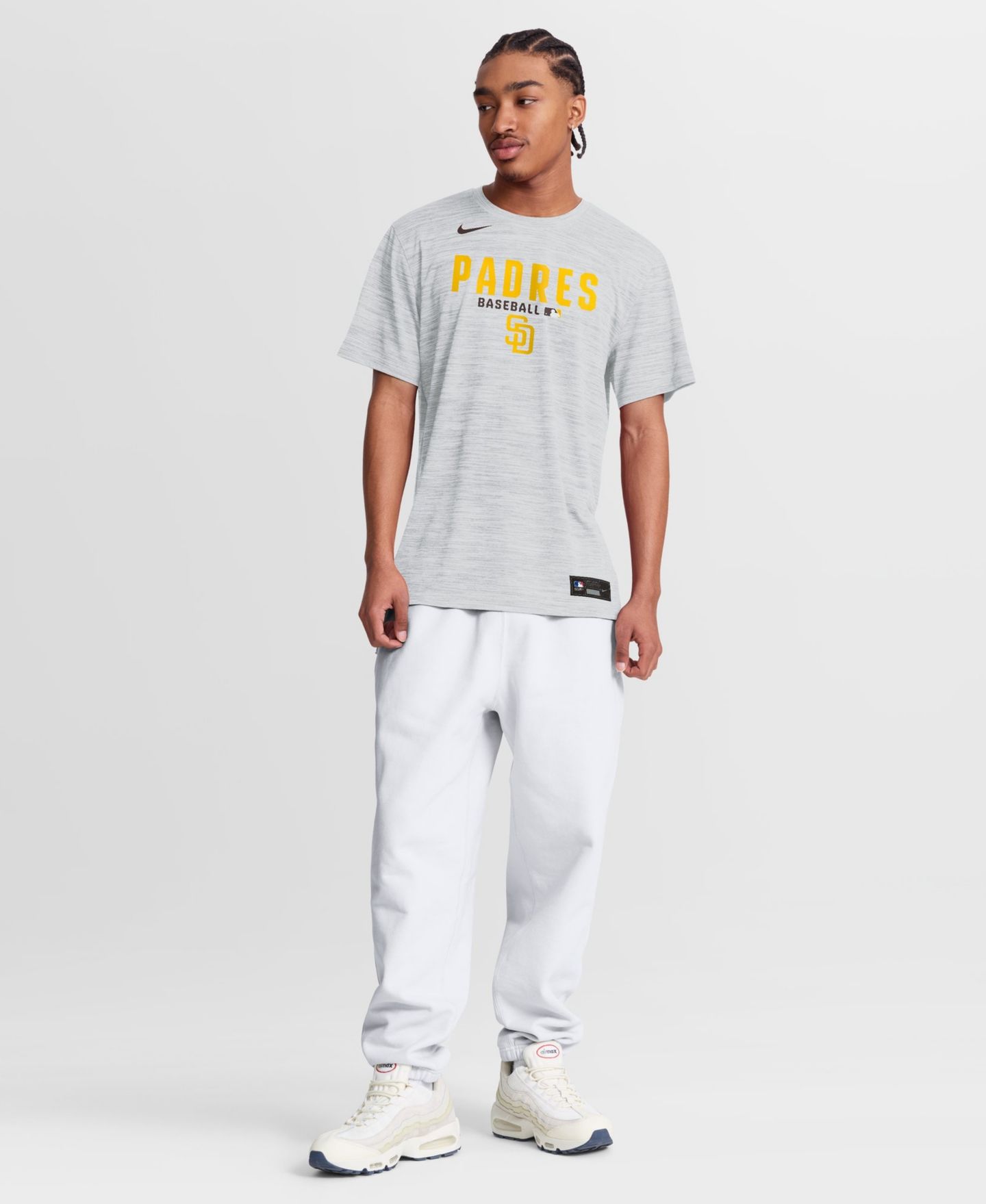 Мужская футболка Nike White San Diego Padres Authentic Collection Velocity Dri-FIT — фото 4
