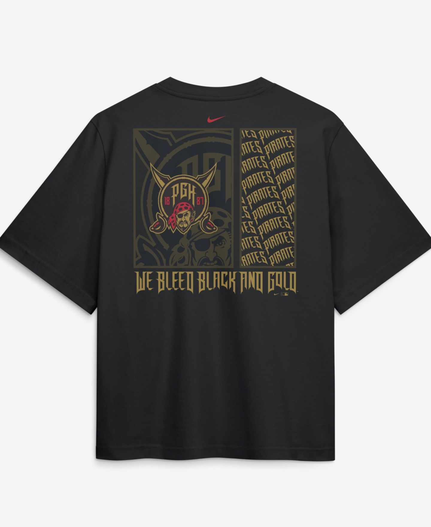 Женская футболка Nike Black Pittsburgh Pirates Premium Essentials Relaxed Boxy — фото 4