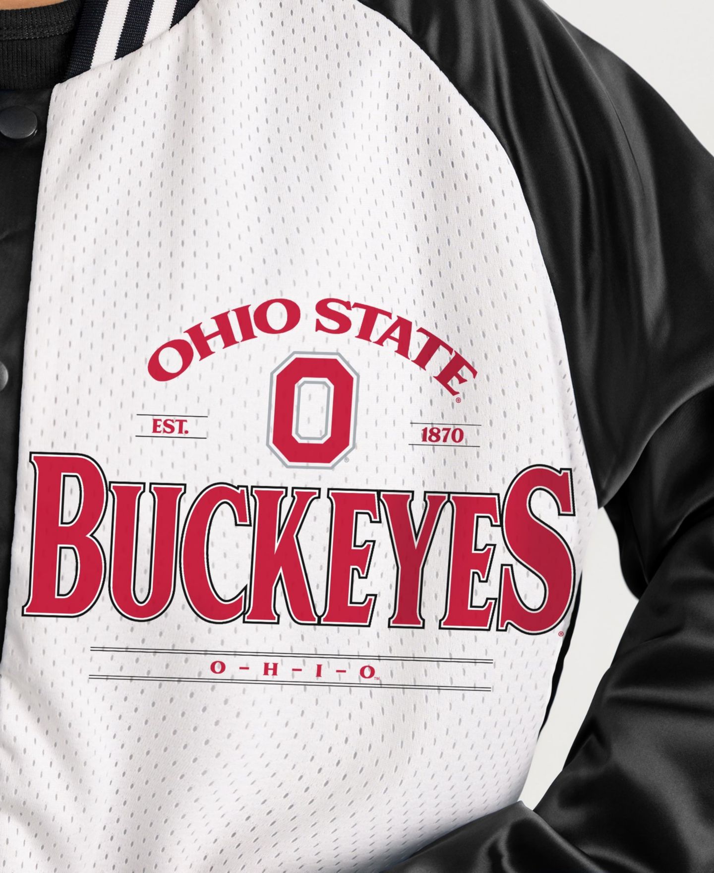 Женская куртка Gameday Couture Black Ohio State Buckeyes Oversized Inner Drive Varsity Rhinestone Full-Snap Bomber — фото 4