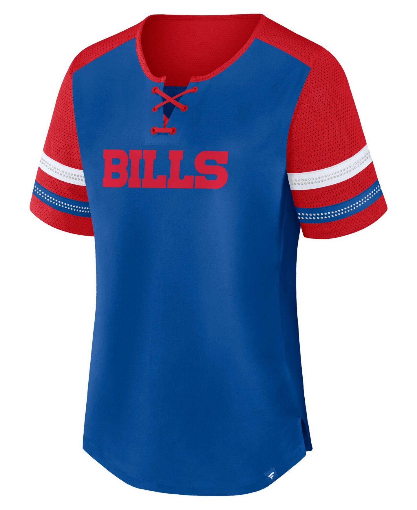 Женская рубашка Fanatics Josh Allen Royal Buffalo Bills Curl Route Athena Lace-Up Name Number — фото 2