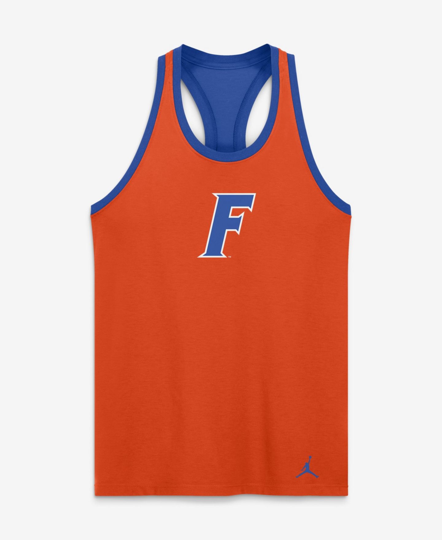 Женский топ Jordan Orange/Royal Florida Gators Tri-Blend Dri-FIT Racerback — фото 5
