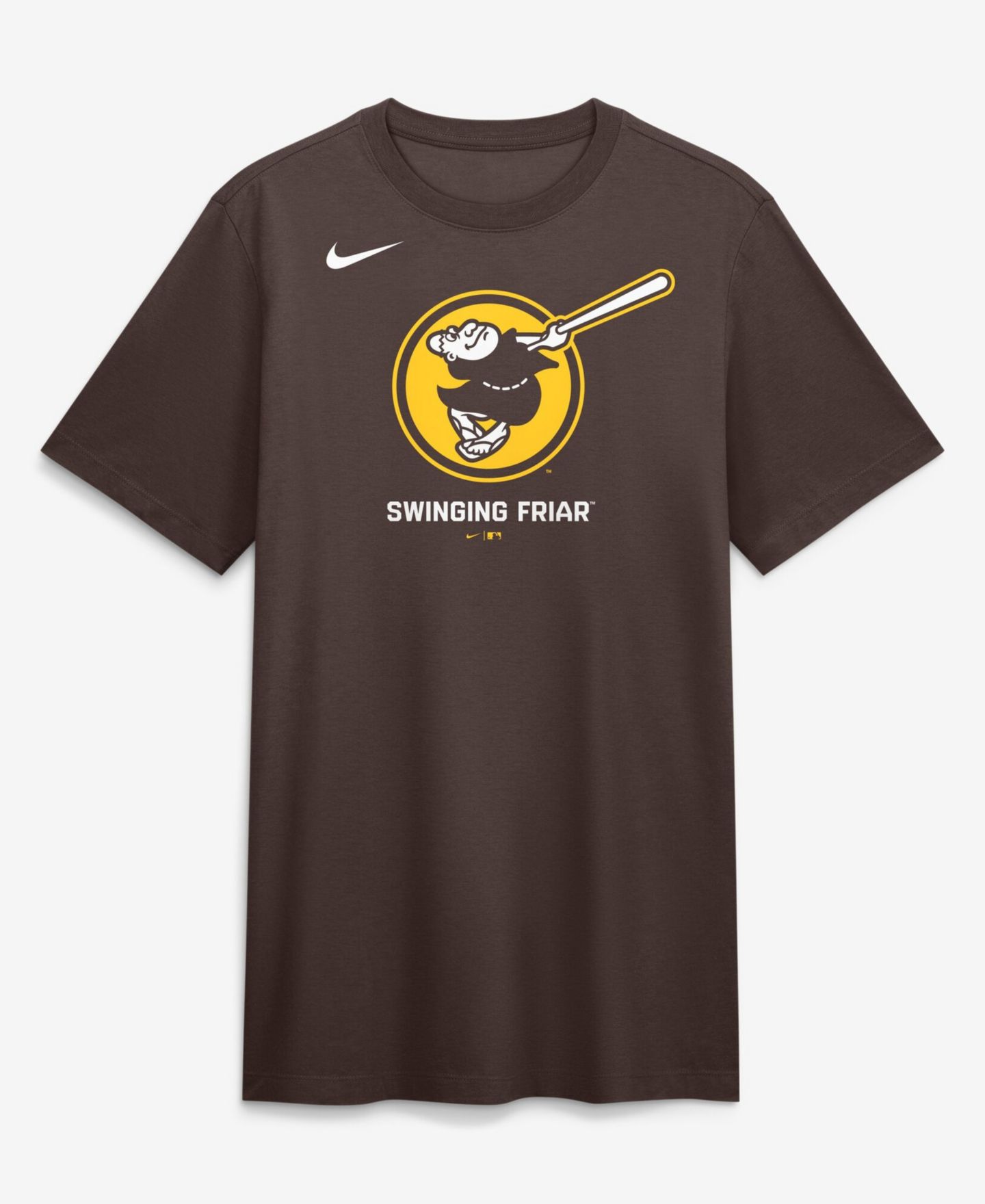 Мужская футболка Nike Brown San Diego Padres Tri-Blend Logo — фото 5