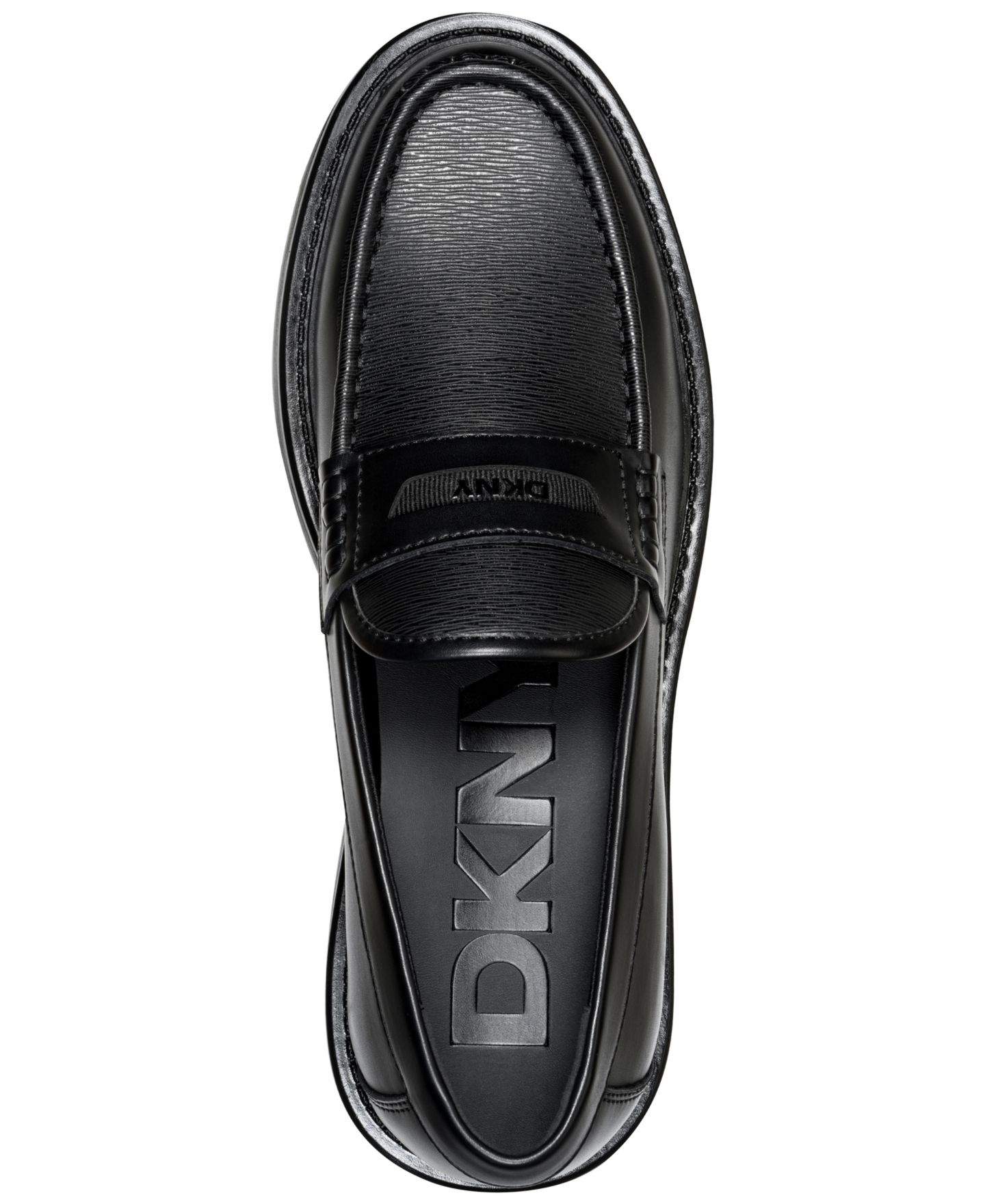 Мужские лоферы-пенни DKNY Denton с круглым носком, цвет: Чёрный — фото 4