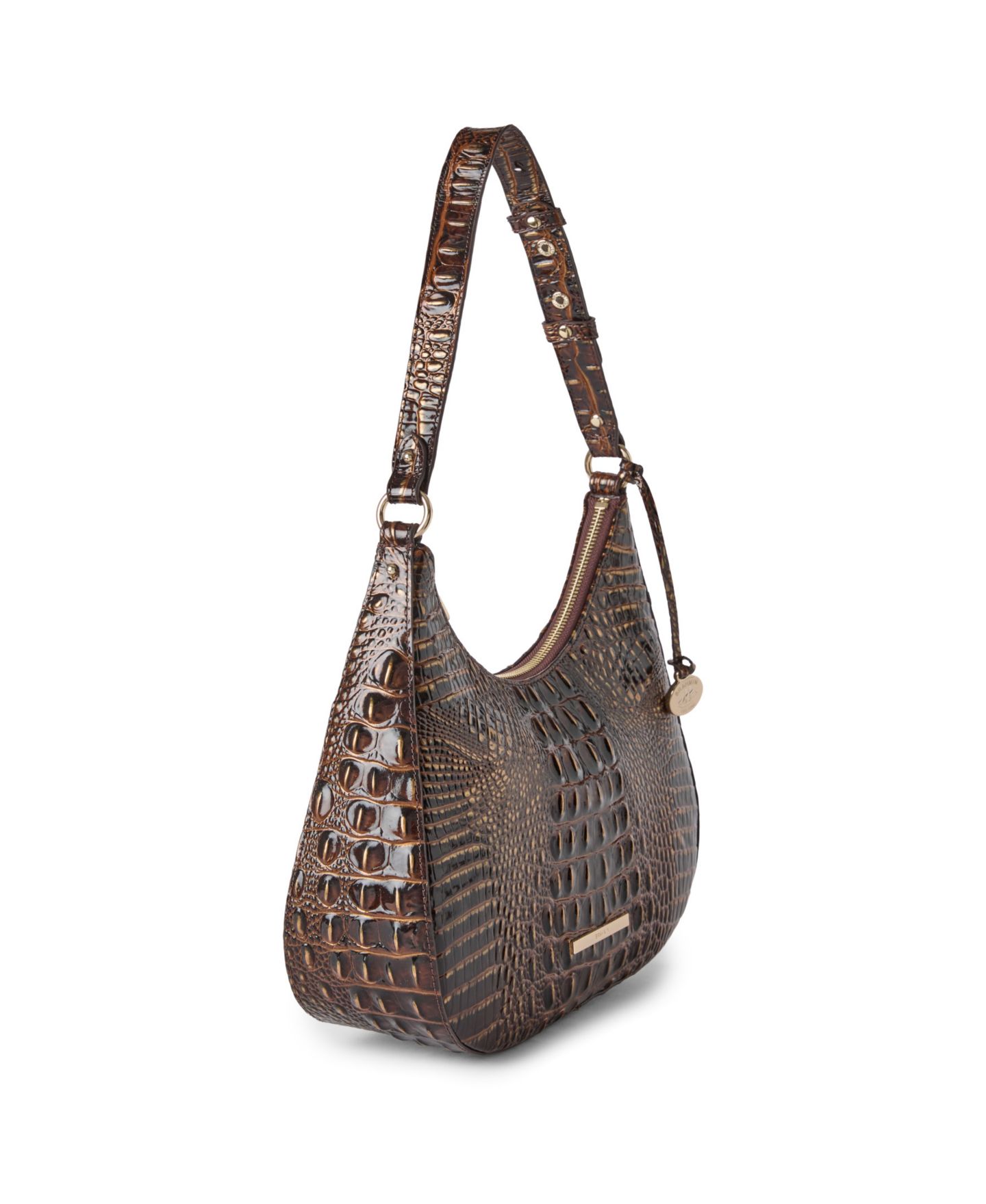Женская сумка Brahmin Stephie Melbourne Medium Leather Shoulder, цвет: Шоколадный — фото 3