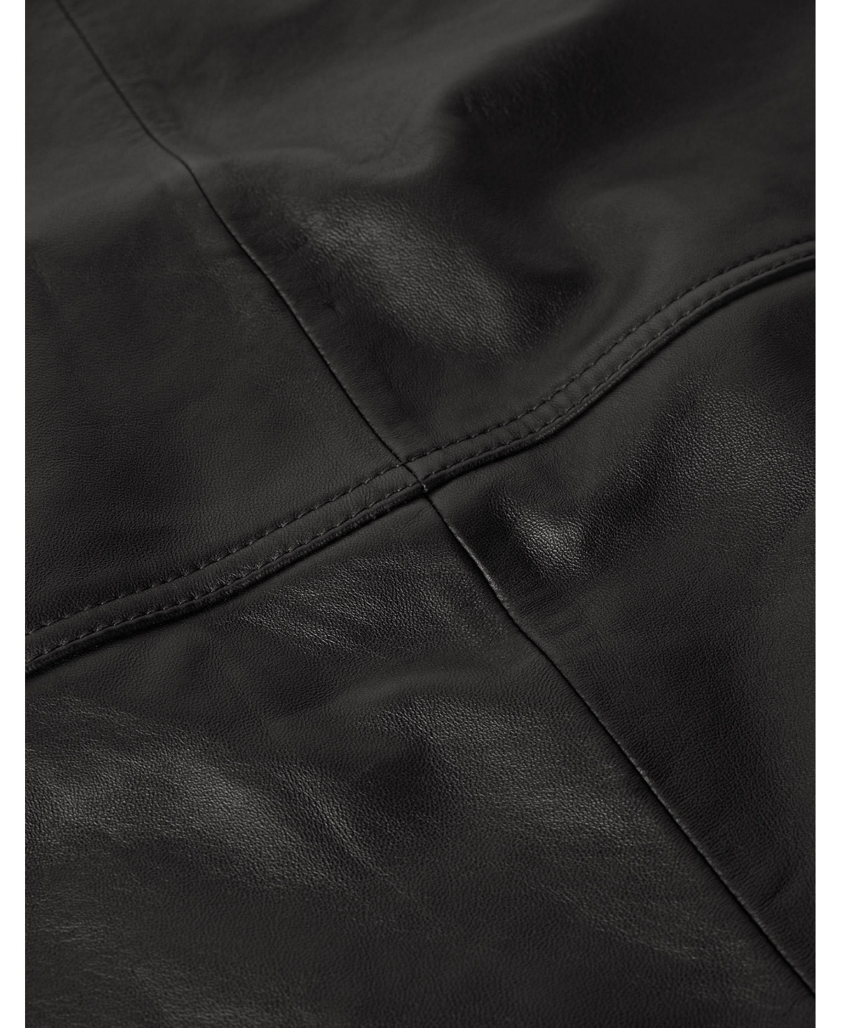 Whistles Women's Panelled Leather Midi Skirt