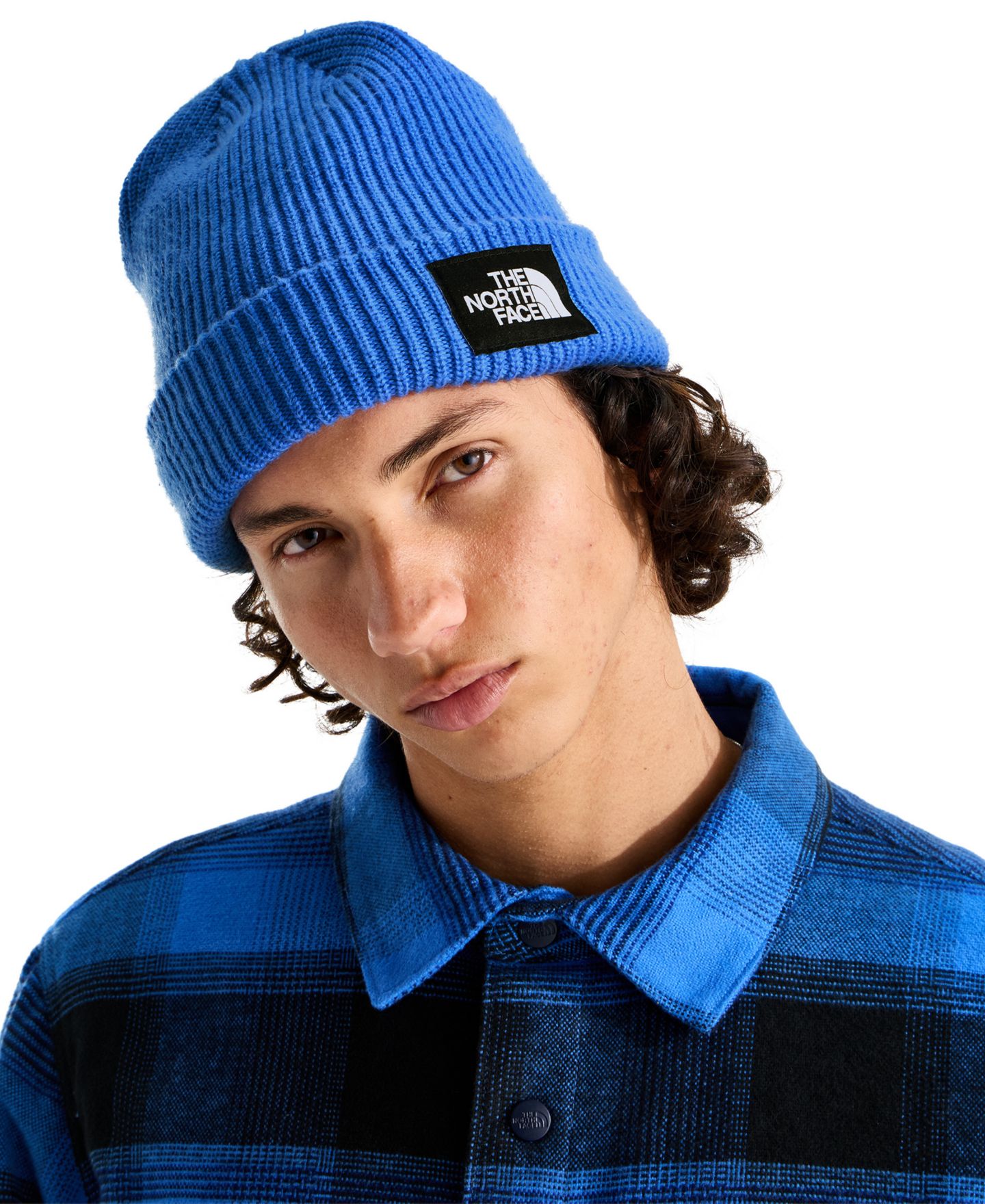 Мужская шапка The North Face Salty Lined Beanie Hat, цвет: Синий — фото 3