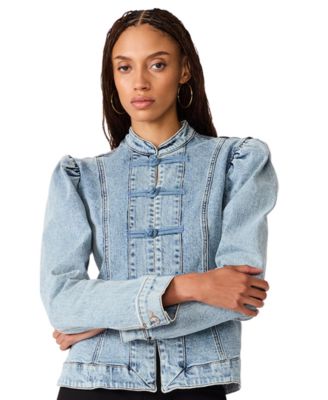 Women's Aberdeen Puff-Sleeve Denim Blouse