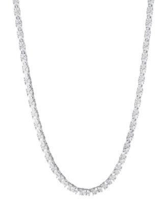 Cubic Zirconia Collar Necklace, 16" + 3" extender