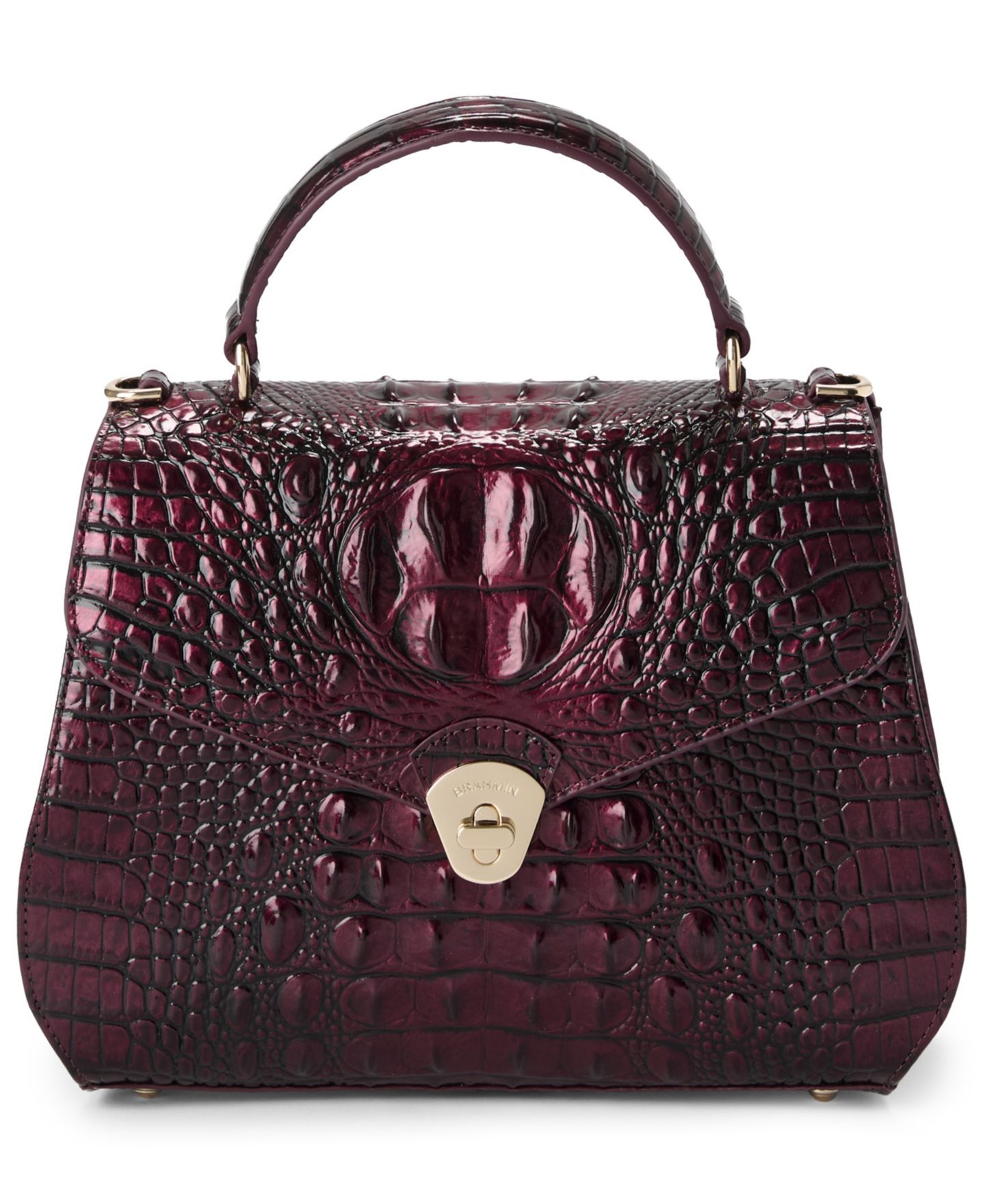 Женская сумка Brahmin Annalise Melbourne Small Leather Satchel, цвет: Тёмно-бордовый — фото 1
