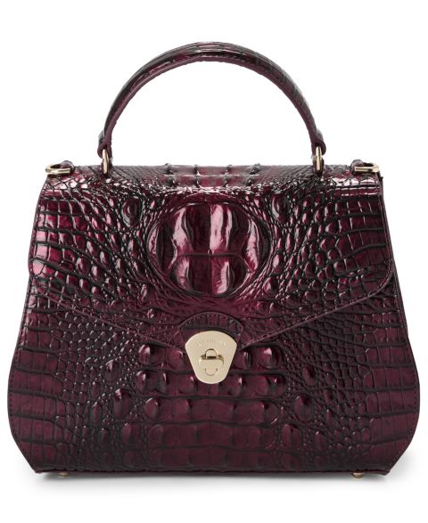 Женская сумка Brahmin Annalise Melbourne Small Leather Satchel, цвет: Тёмно-бордовый
