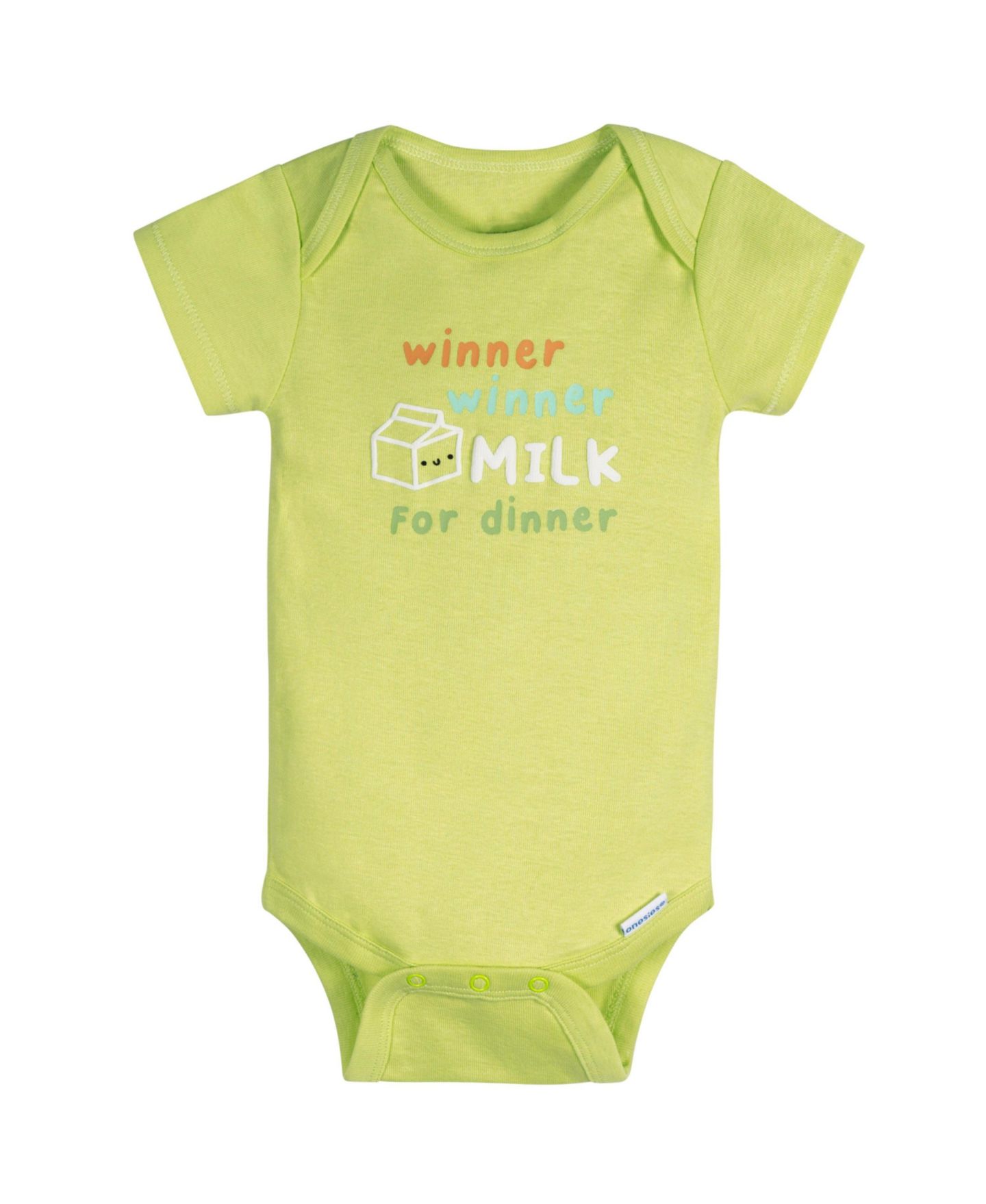 Комплект Onesies Brand ( New born to 12 M onth) Neutral 6-Piece Onesies and Active Pant Set, Milk Dinner для мальчиков-малышей, цвет: Молочный — фото 4