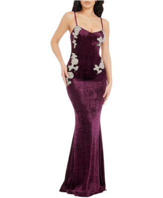 Women's Giovanna Sweetheart Neck Velvet Mermaid Gown