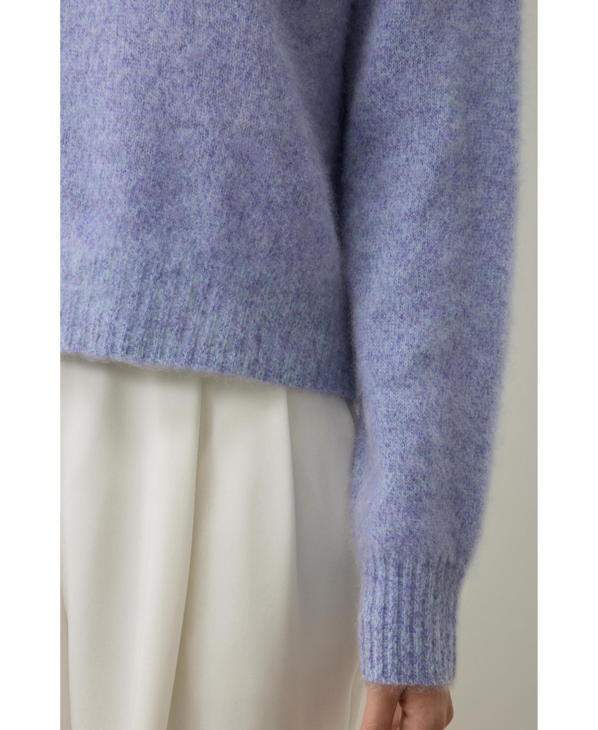 Lilysilk Women's Brushed Two-Tone Seamless Cashmere Sweater