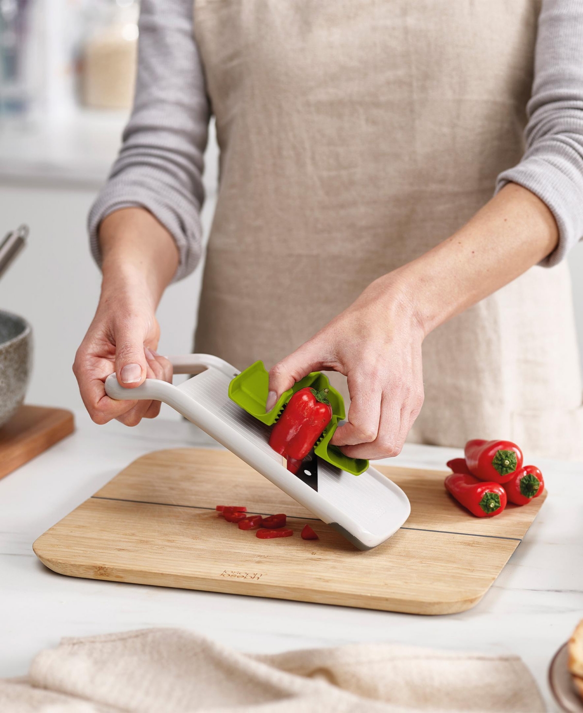 Joseph Joseph Duo 2.4" Mandoline Slicer with Multi-Grip Food Holder