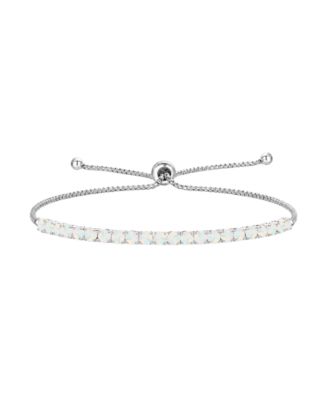 Lab-Grown Opal (1-3/4 ct. t.w.) Bolo Bracelet in Sterling Silver (Also available in Lab-Grown Ruby, Emerald, Pink Sapphire, and White Sapphire)