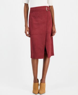 Women's Danica High-Waisted Wrap Midi Skirt