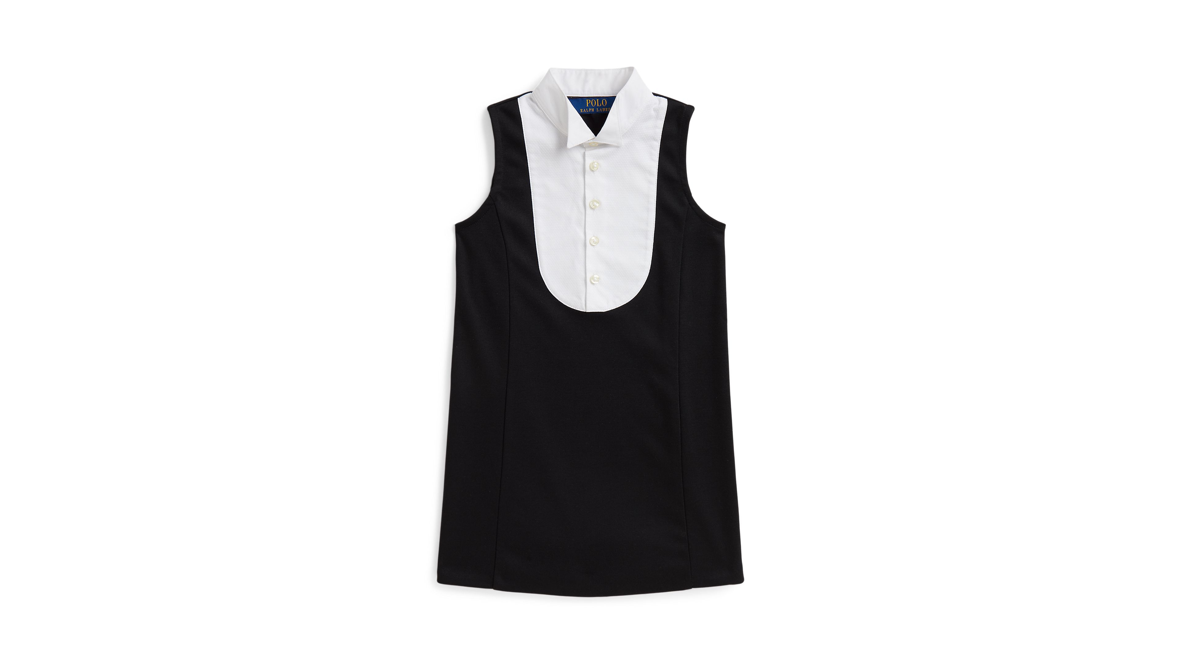 Polo Ralph Lauren Girls' 2T-6X Tuxedo Cotton Sleeveless Dress