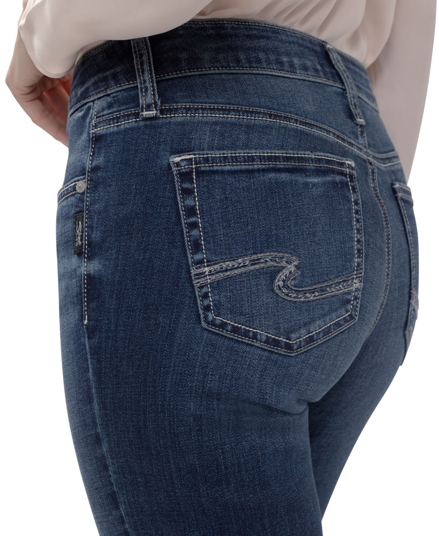 Женские джинсы Silver Jeans Co. Suki Straight-Leg Mid-Rise, цвет: Неоновый — фото 4