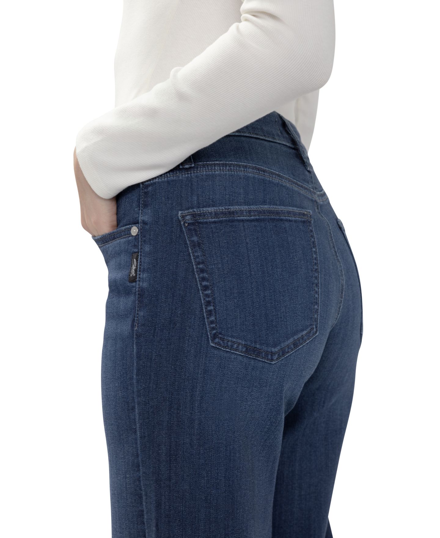 Женские джинсы Silver Jeans Co. Suki Mid-Rise Wide-Leg, цвет: Fierce — фото 4